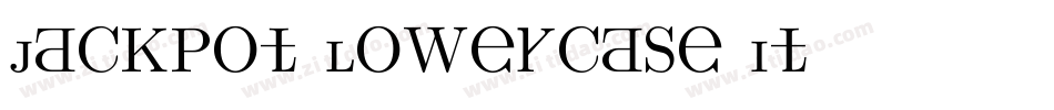 Jackpot Lowercase It字体转换